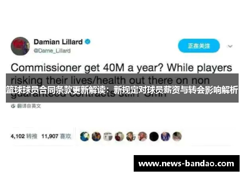 篮球球员合同条款更新解读：新规定对球员薪资与转会影响解析