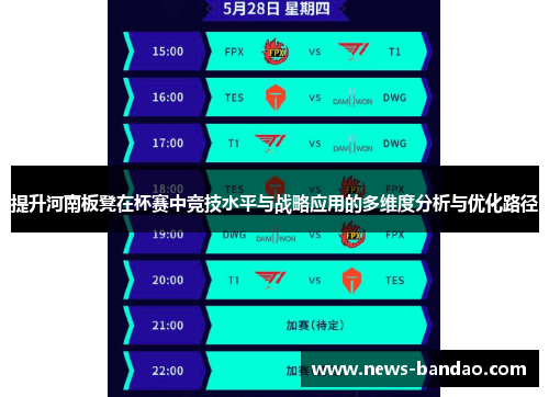 提升河南板凳在杯赛中竞技水平与战略应用的多维度分析与优化路径