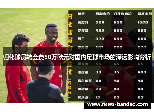 归化球员转会费50万欧元对国内足球市场的深远影响分析